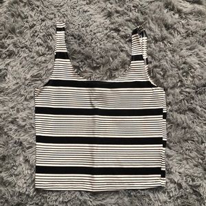 Striped crop top.